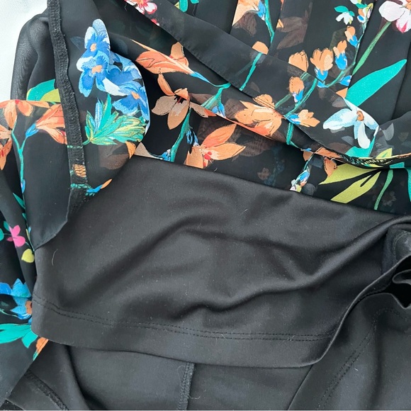 Atmosphere Floral A-line Dress-Black-Women US Size Small - Picture 13 of 13